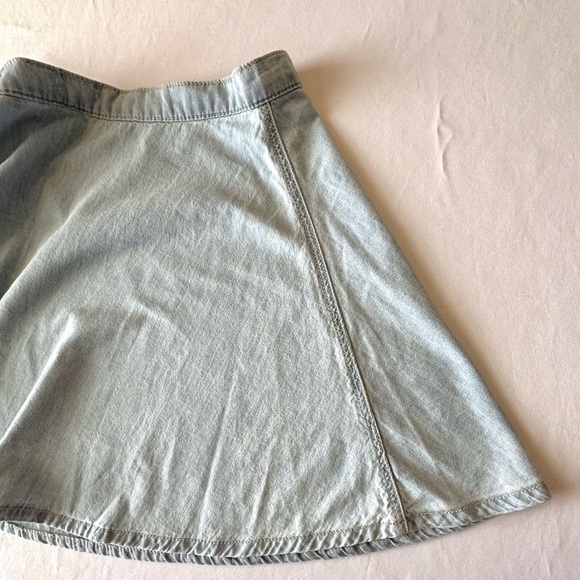 Garage Womens Skirt Light Wash Denim Side Zip 16” Long Lightweight Jean Size S - Picture 10 of 15